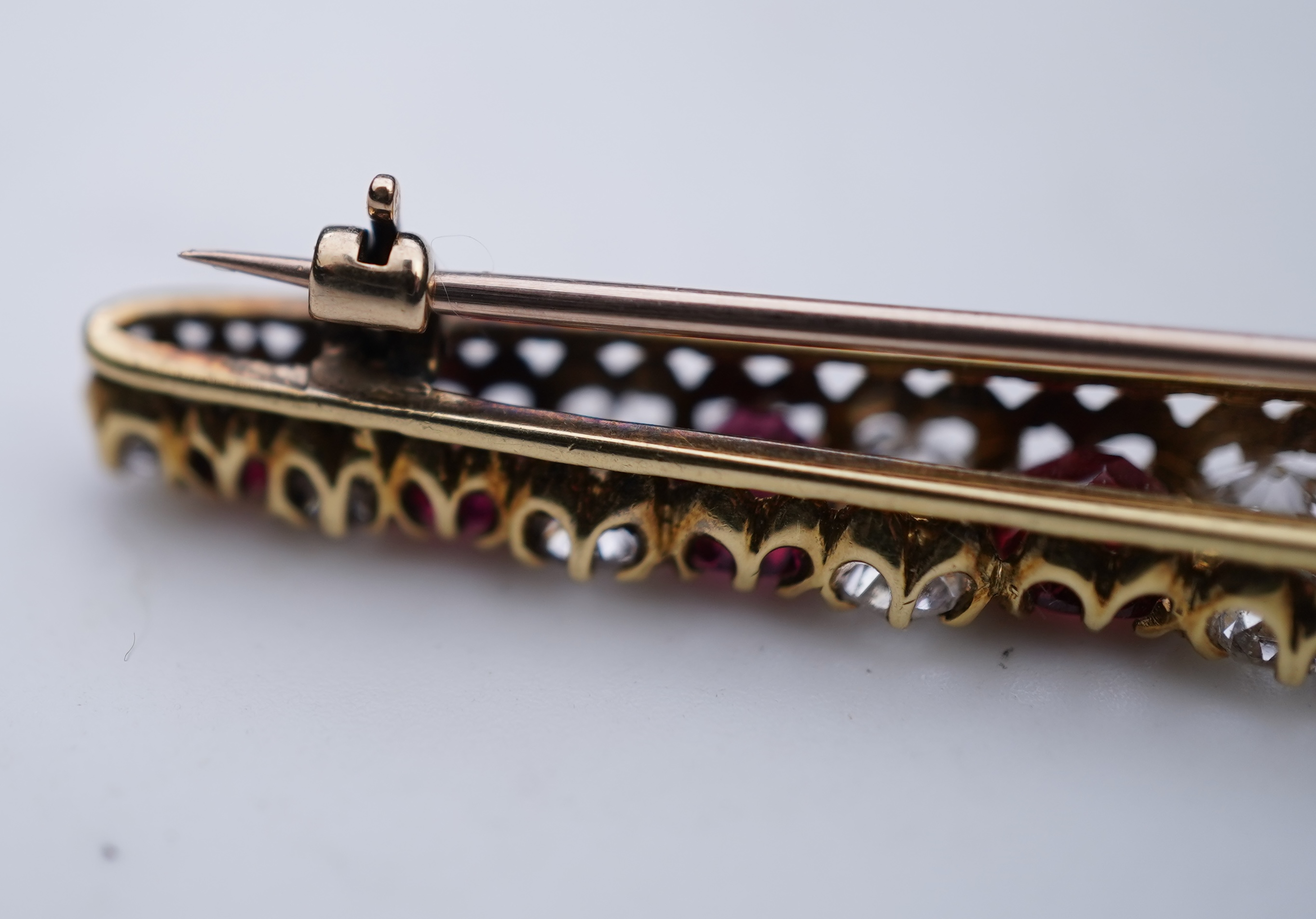 A spinel and diamond brooch, circa 1900